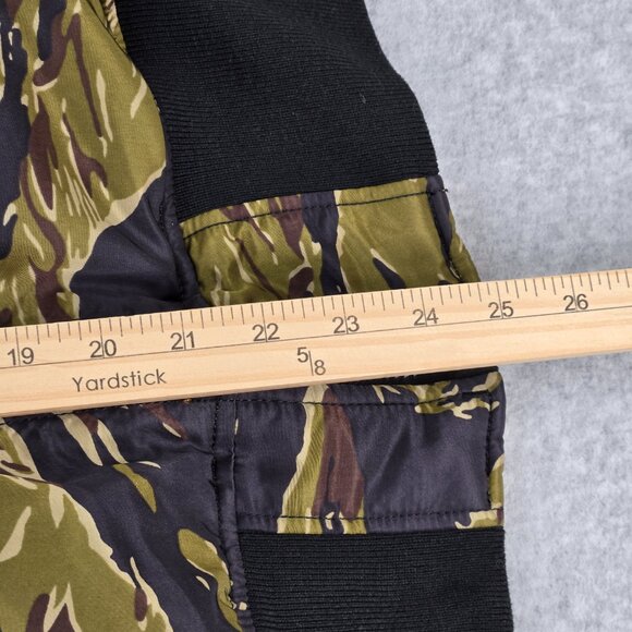 Alpha Industries Bomber Jacket Mens XS Tiger Stripe Camo Reversible Aviator - Picture 11 of 11